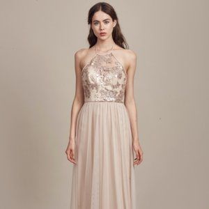 NWT! Amsale Sheridan Fawn Bridesmaids Dress Size 10